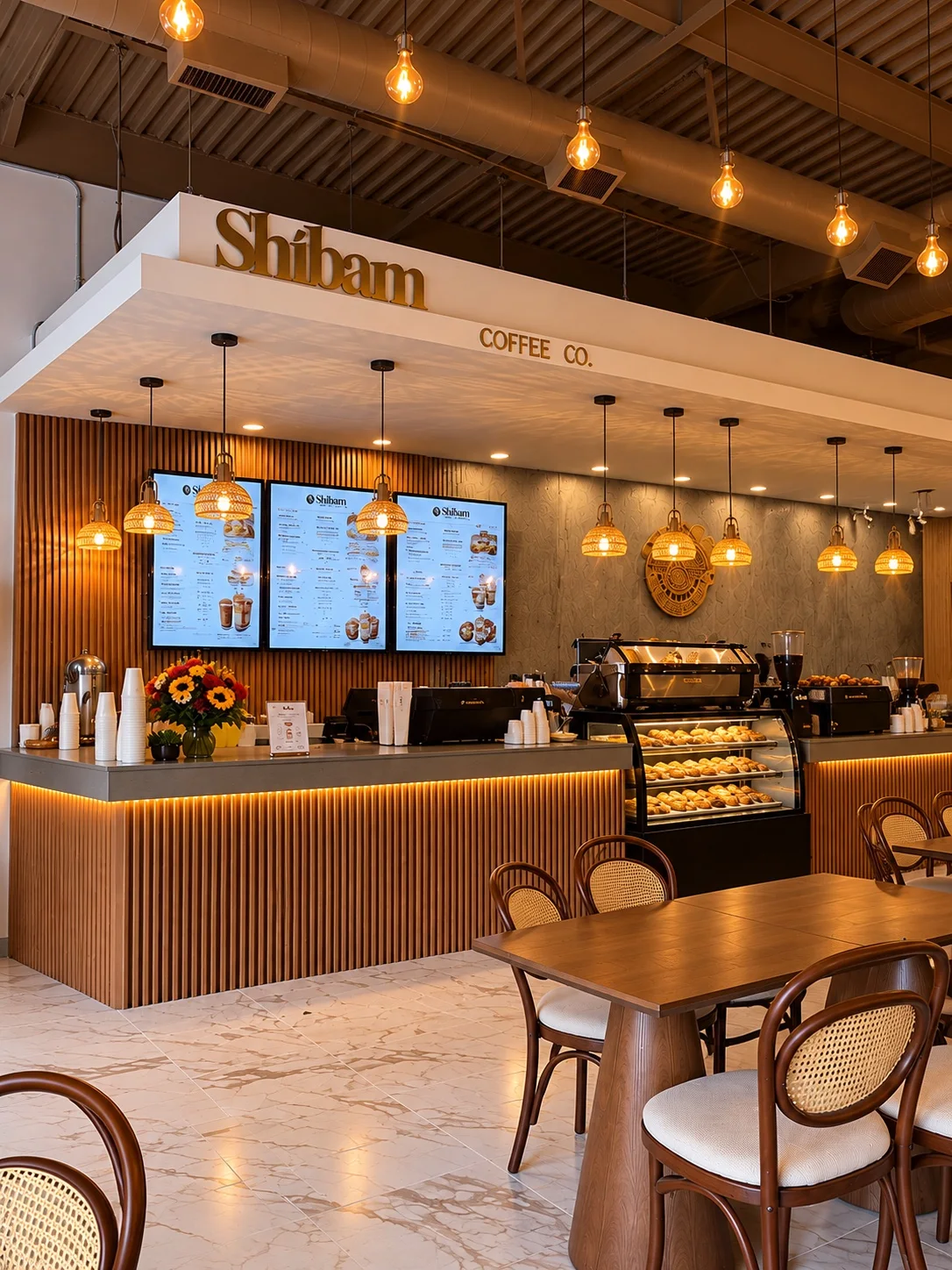 Interior of Shibam Coffee orlando location