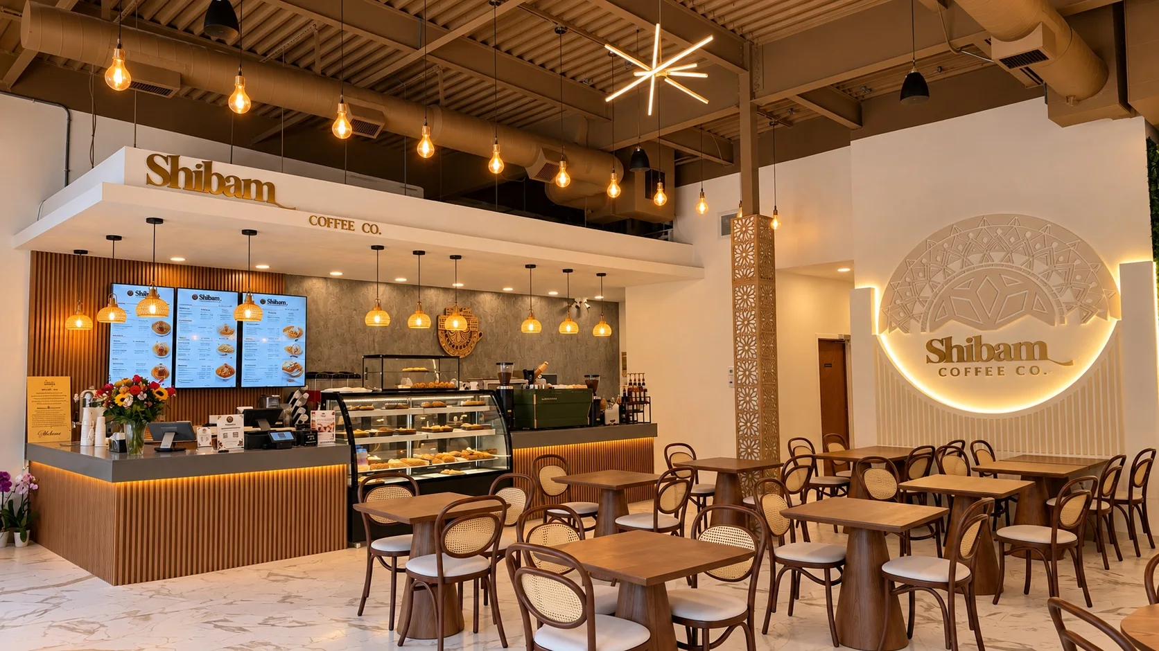 Interior of Shibam Coffee orlando location